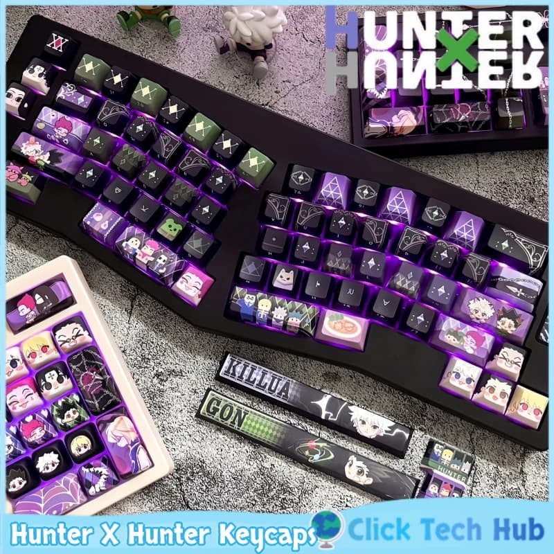 Keycaps Hunter X Hunter a Tema Anime, Tasti PBT Cherry Moa Personalizzabili per Tastiere Meccaniche, Regalo per Fan di Anime
