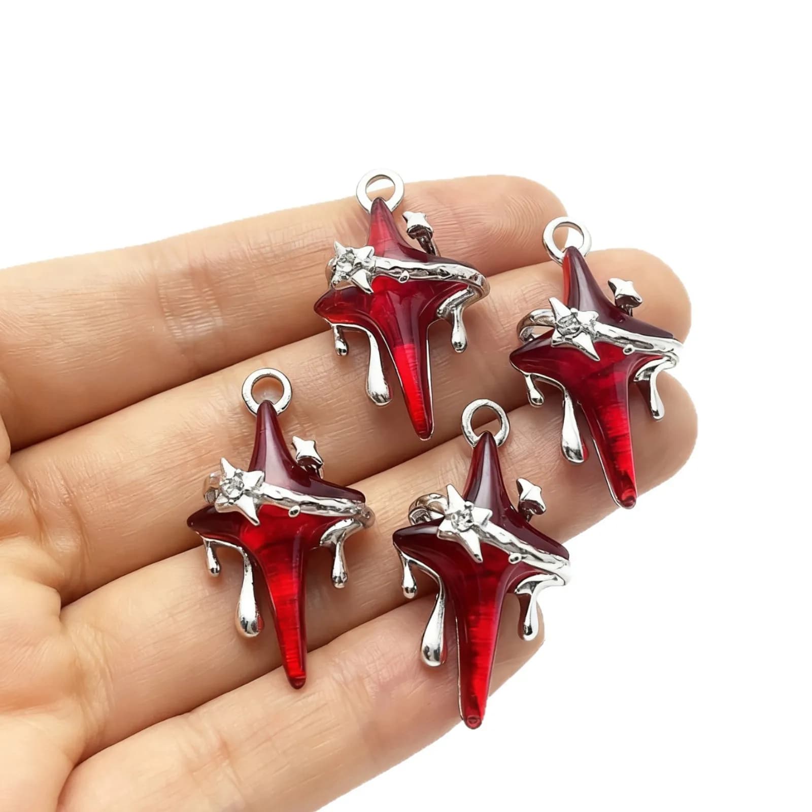 5Pcs Simple Alloy Cross Pendant DIY Bracelets Necklaces Jewelry Accessories