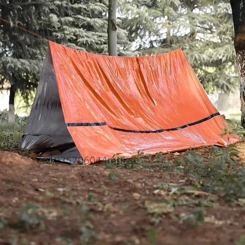 Outdoor Tent Emergency Rescue Portable Orange Insulating Cover PE Insulation Sleeping Bag Outdoor Equipment