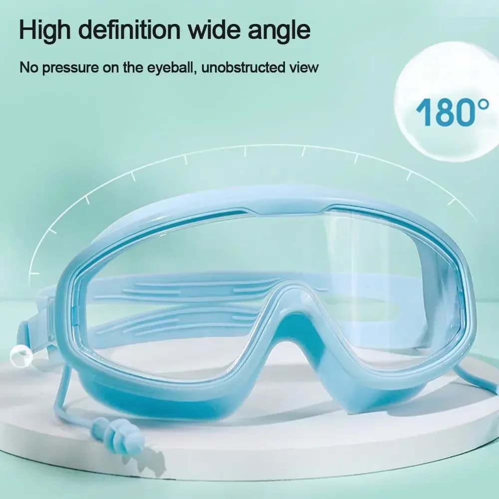 Anti-fog swim goggle protection: wide view diving glasses for adults/young people, comfortable fit and stagnated swimming equipment