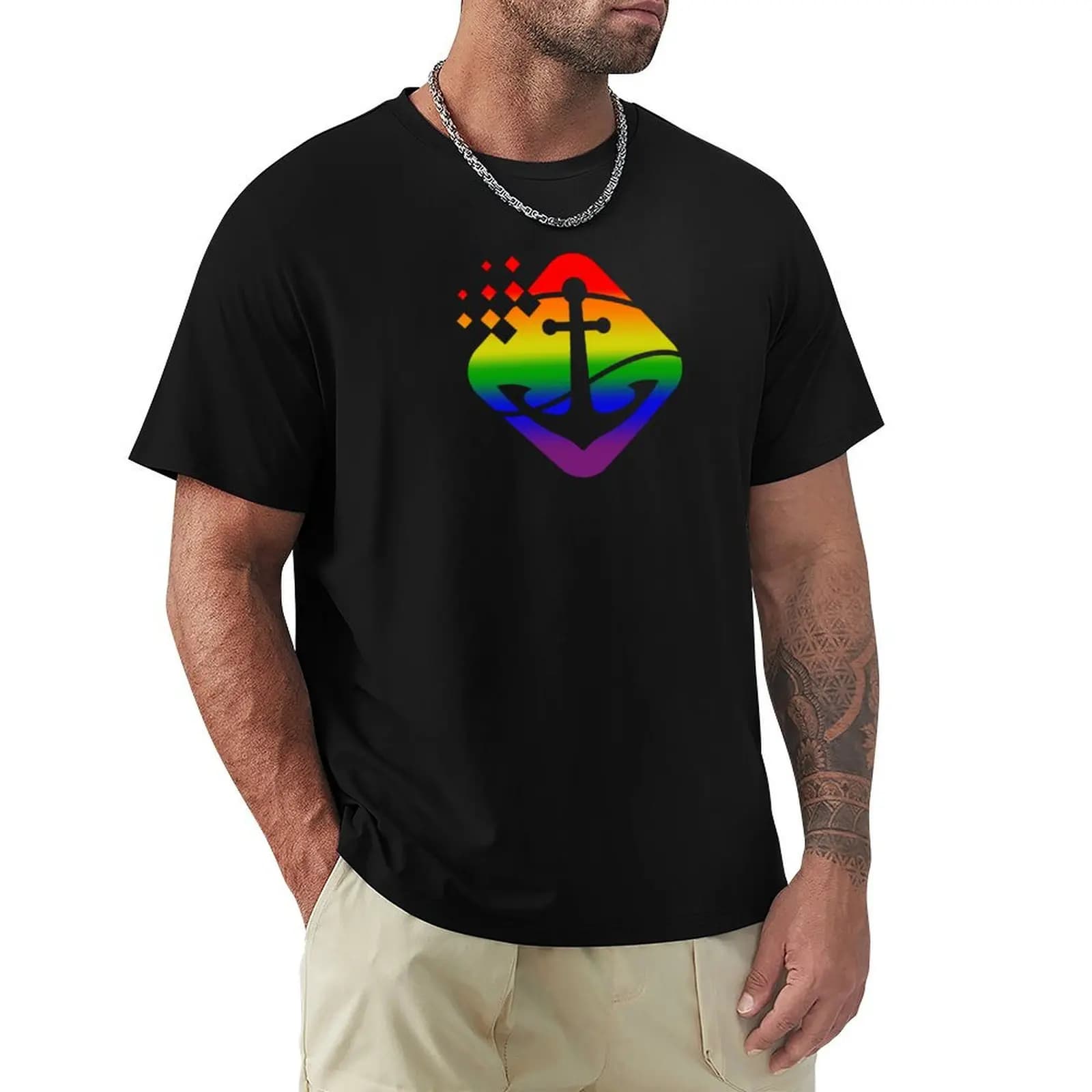 Nautical Pride, Anchor Pride, Boating Pride T-Shirt Plus Size Summer Short Sleeve T-Shirt
