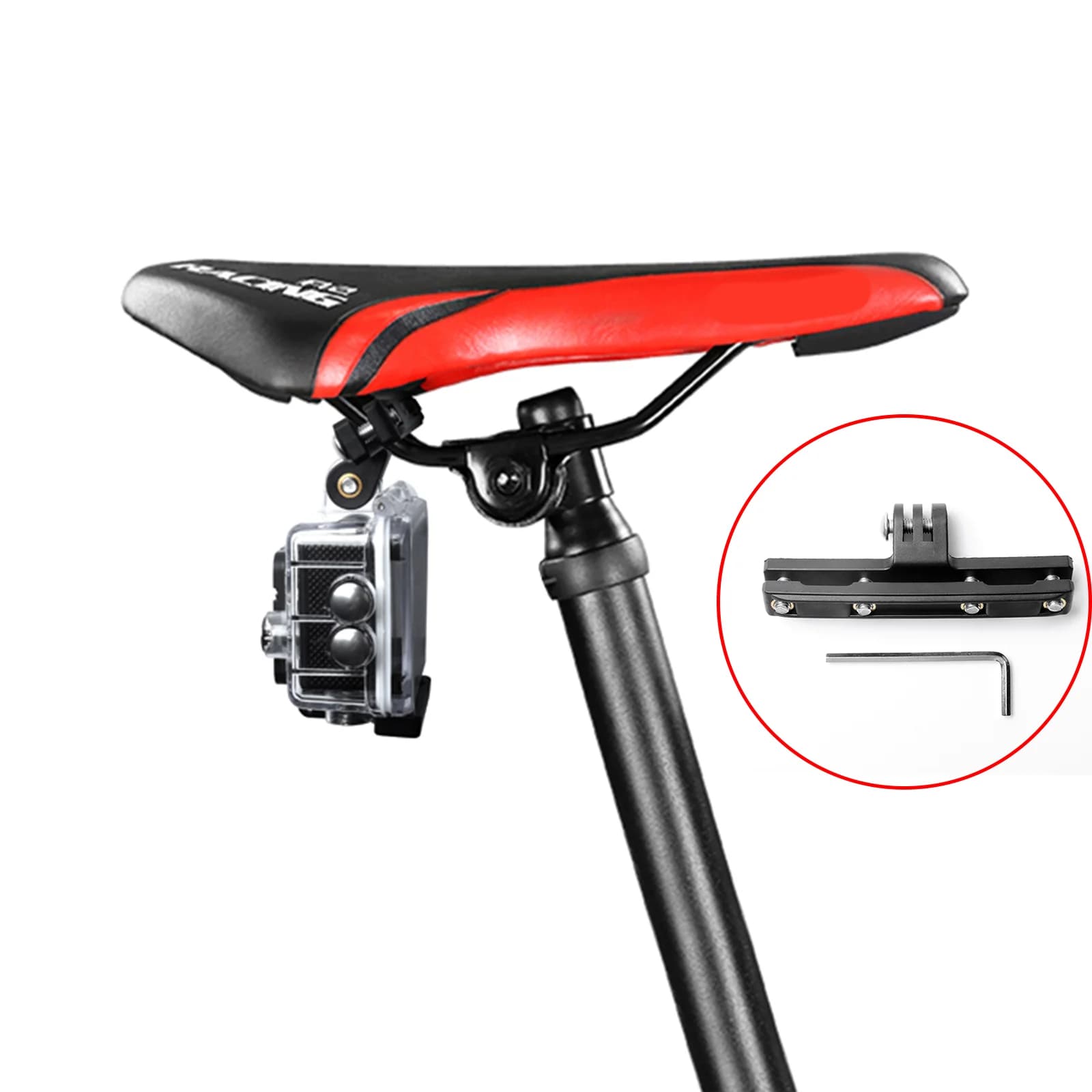 For Gopro Hero for MI Yi Bicycle Saddle Bow Lock Mount Stabilizer Action Cameras Seat Back Mount Mount Accessories