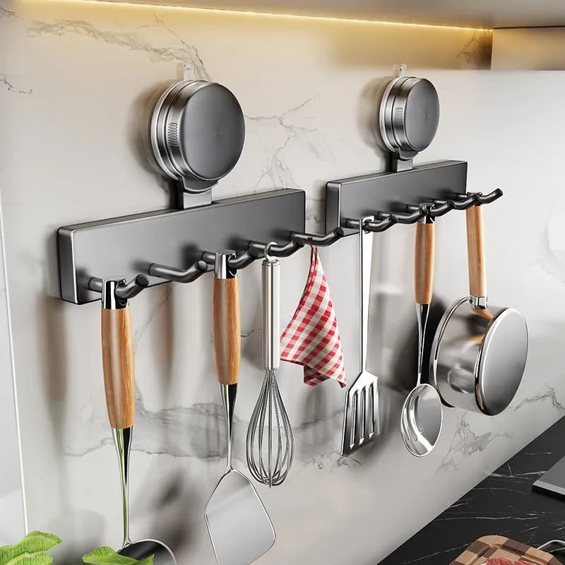 Ganci a ventosa senza foratura per bagno e cucina, appendiabiti da parete per asciugamani, cappotti, utensili, riutilizzabili, forte presa su piastrelle e vetro