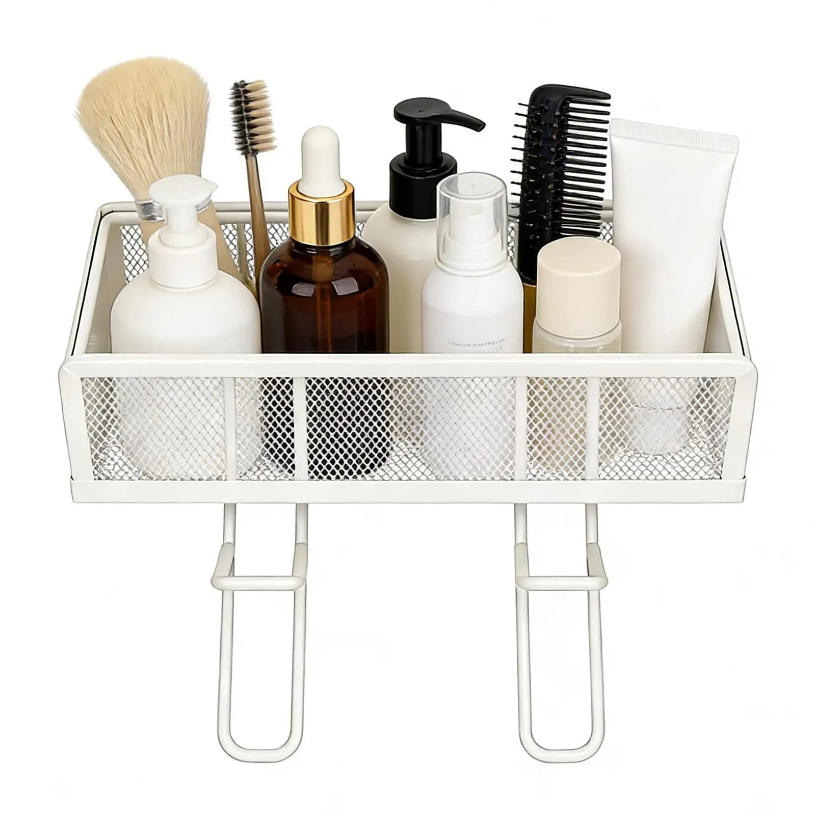 Organizzatore salvaspazio da appendere sopra il WC, porta rotoli di carta in metallo senza foratura, per casa, bagno, cucina, lavanderia