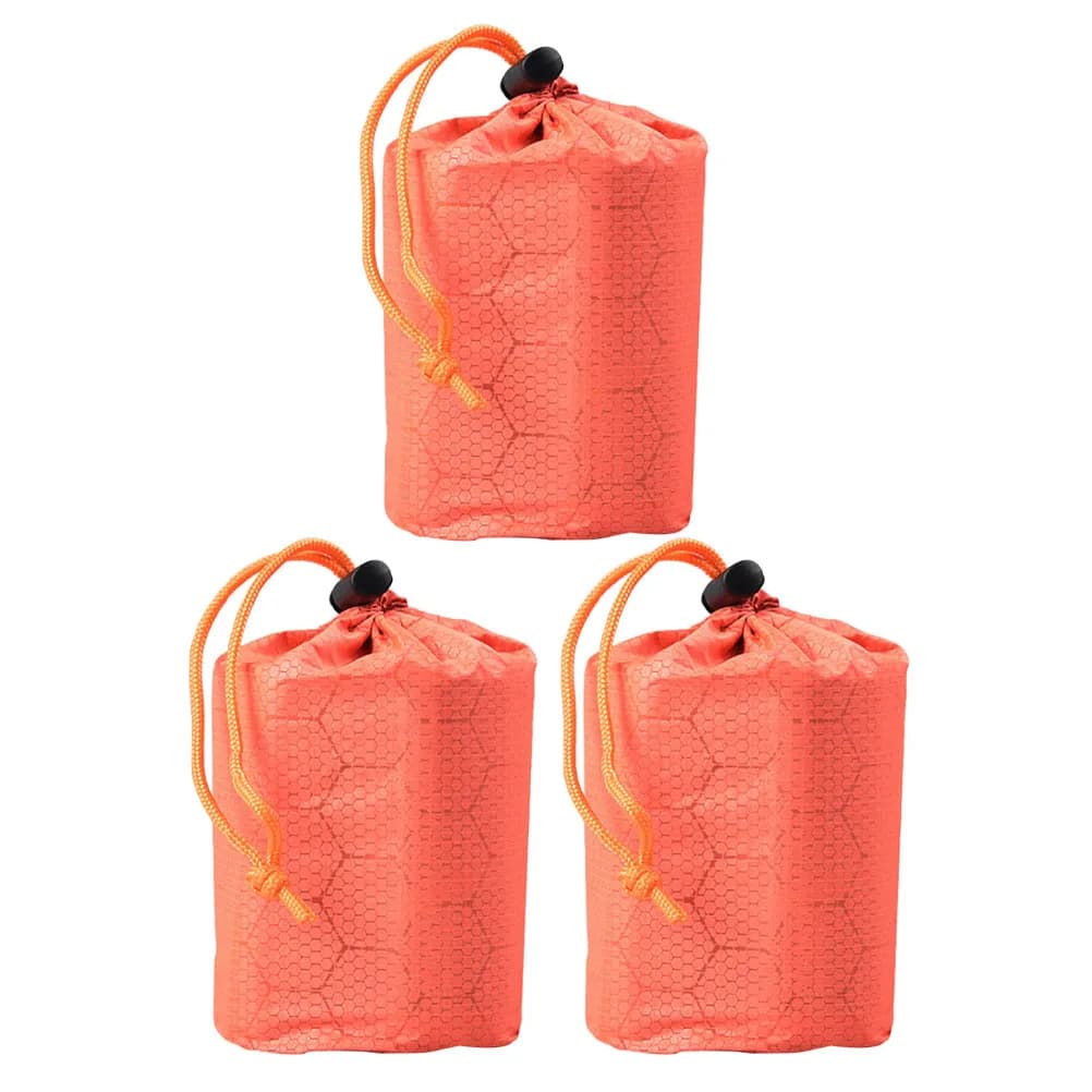 3Pcs Outdoor Camping Sleeping Bag Storage Sack Waterproof Drawstring Hiking Backpacking Trekking Essentials Gear