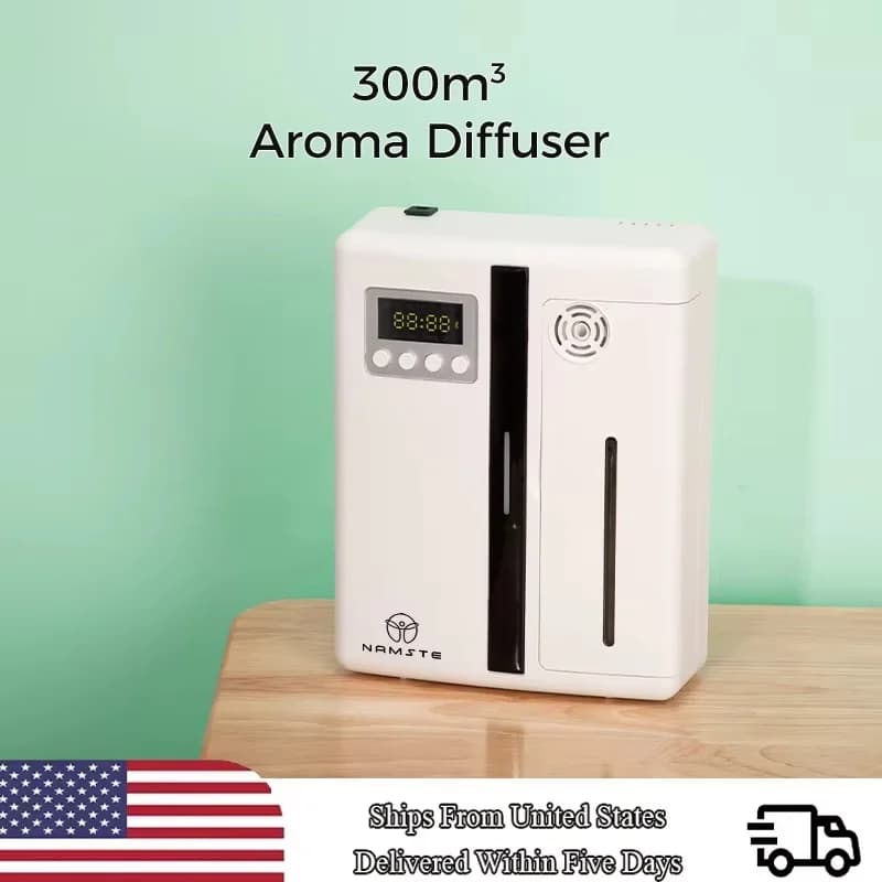 Namste 300m3 Bluetooth Diffusore di aromi Piatto Lay Appeso a parete Profumo Diffusore di fragranze Aroma domestico Deodorante per ambienti Purificatore d'aria