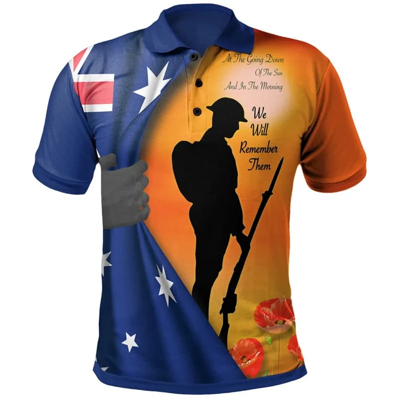 Lest We Forget Anzac Day Polo da uomo Abbigliamento da strada Manica corta Risvolto Camicie da golf 25 aprile 2025 Moda estiva Top con bottoni