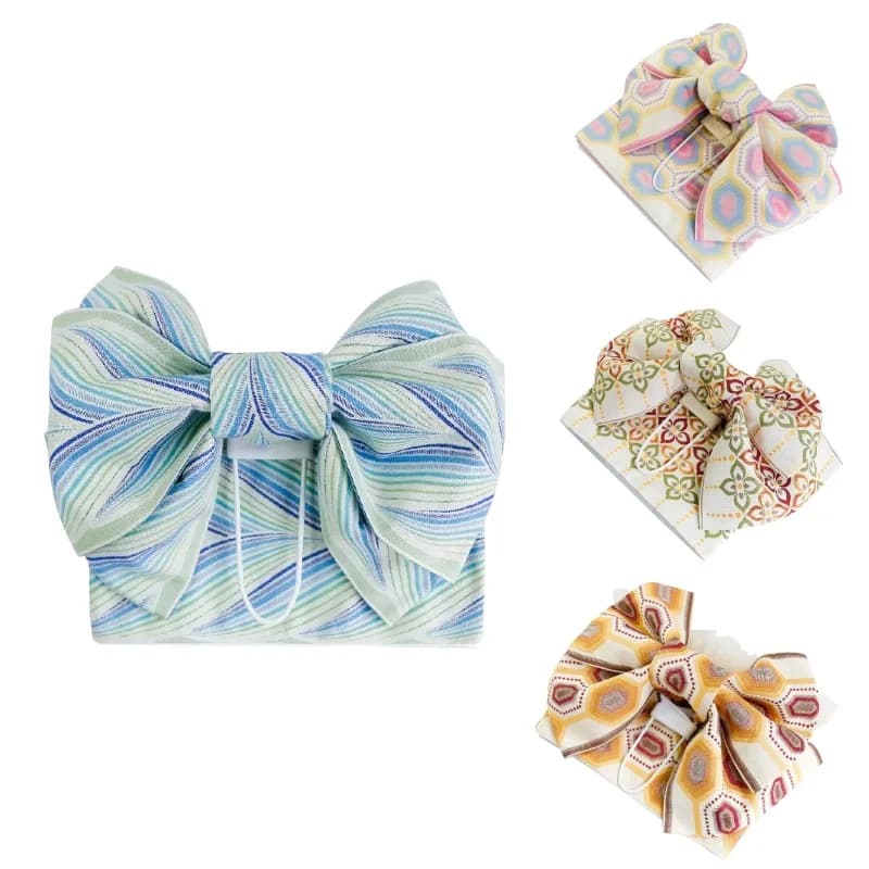 Set Kimono Tradizionale Giapponese con Obi per Donne e Ragazze, Cintura Vintage per Cosplay Anime, Accessori per Yukata