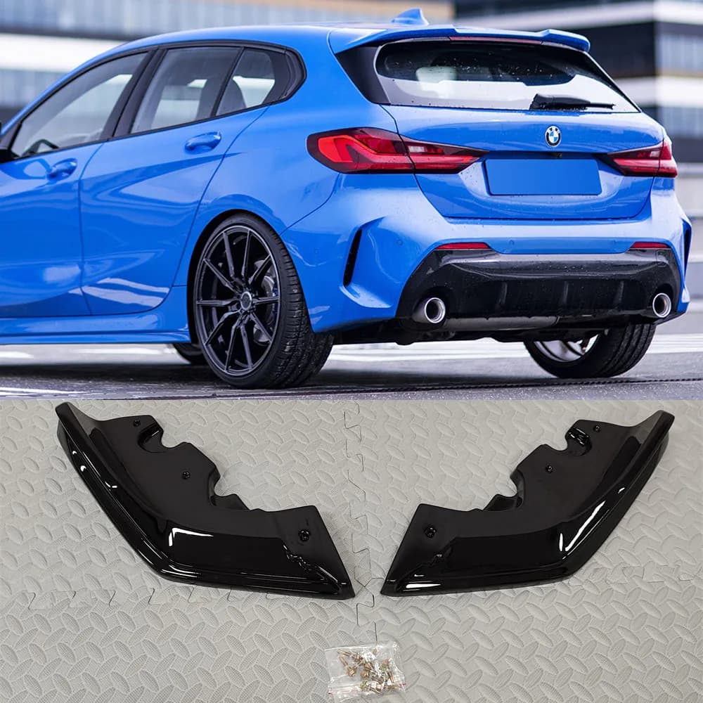 Maxton Style For BMW F40 M Pack M135i 128ti 2019-2024 Rear Side Splitters Car Rear Bumper Side Diffuser Spoiler Bodykit Tuning
