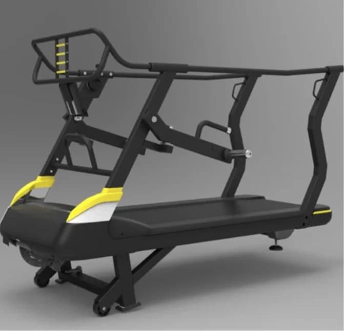 Treadmill Curvo Woodway Custom for Fitness Centre with Weight Plates For Sale