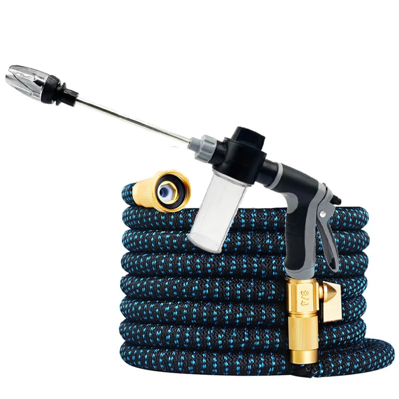 Magic Garden Hose, High-Pressure Foam Gun, Car Washing Gun, Suitable For RV And Yard Cleaning - Rubber Outdoor Hose