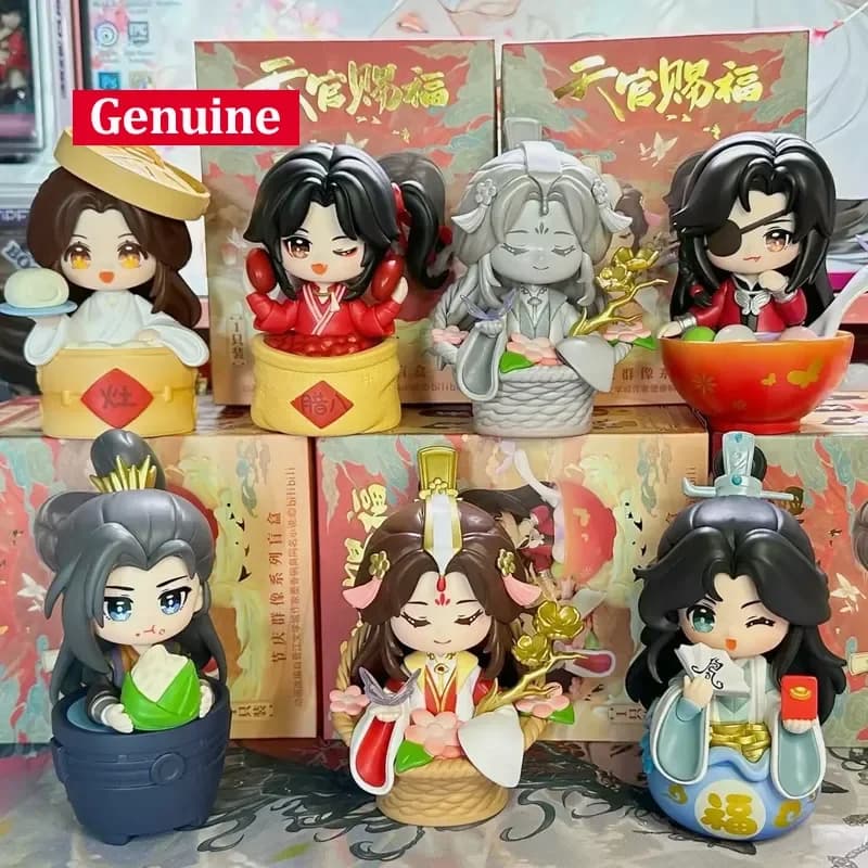 In Stock Heaven Officials Blessing Festival Group Photo Series Blind Box Toys Mystery Box Cute Collectible Model Dolls Gifts
