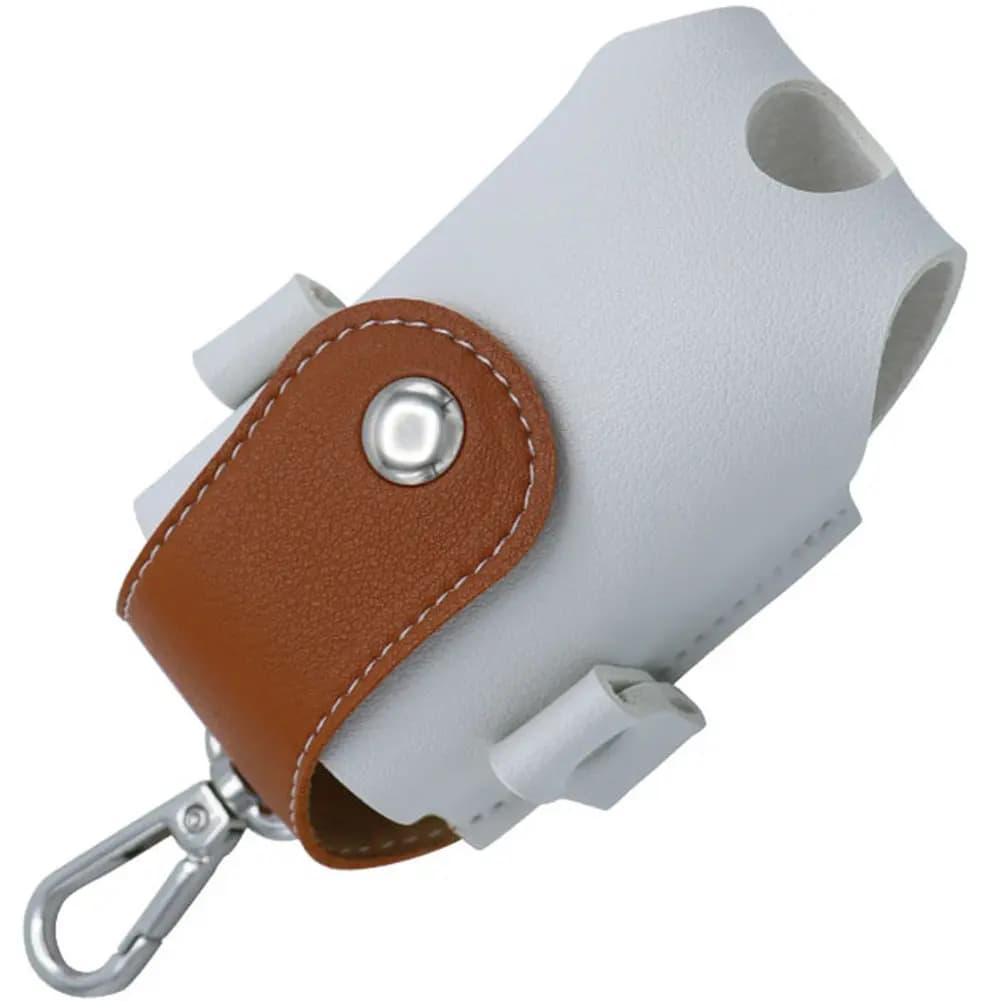 Golf Ball Bag PU Leather Waist Pack Portable Golf Tee Storage Pouch Compact Reusable Holder