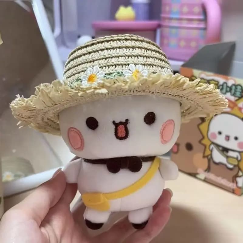 Portachiavi Yier Bubu, simpatico peluche a forma di cartone animato, morbido giocattolo imbottito con vestito, ciondolo per borsa, adorabile regalo per bambini e bambine