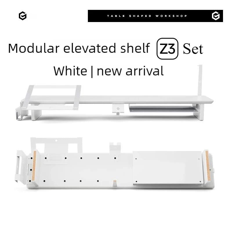 Kit di Supporti Modulari Bianchi Z3 per Display, Rack Rialzato per Computer, Accessori per Scrivania da Ufficio, Supporto per Cuffie e Laptop