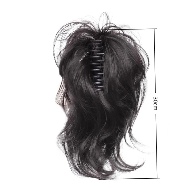 【DY】Synthetic Wavy Ponytail Extension Hairpiece Short Curly Claw Clip Ponytail For Women Heat Resistant Pony Tail Clip Fake Hair