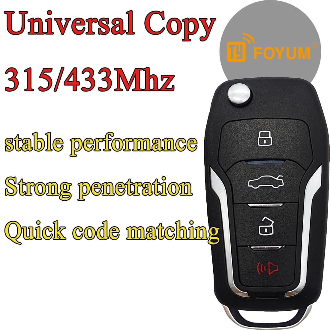 Prezzo economico Face to Face Telecomando universale FD Chiave per auto pieghevole a 3 pulsanti Chiave remota multifunzionale universale