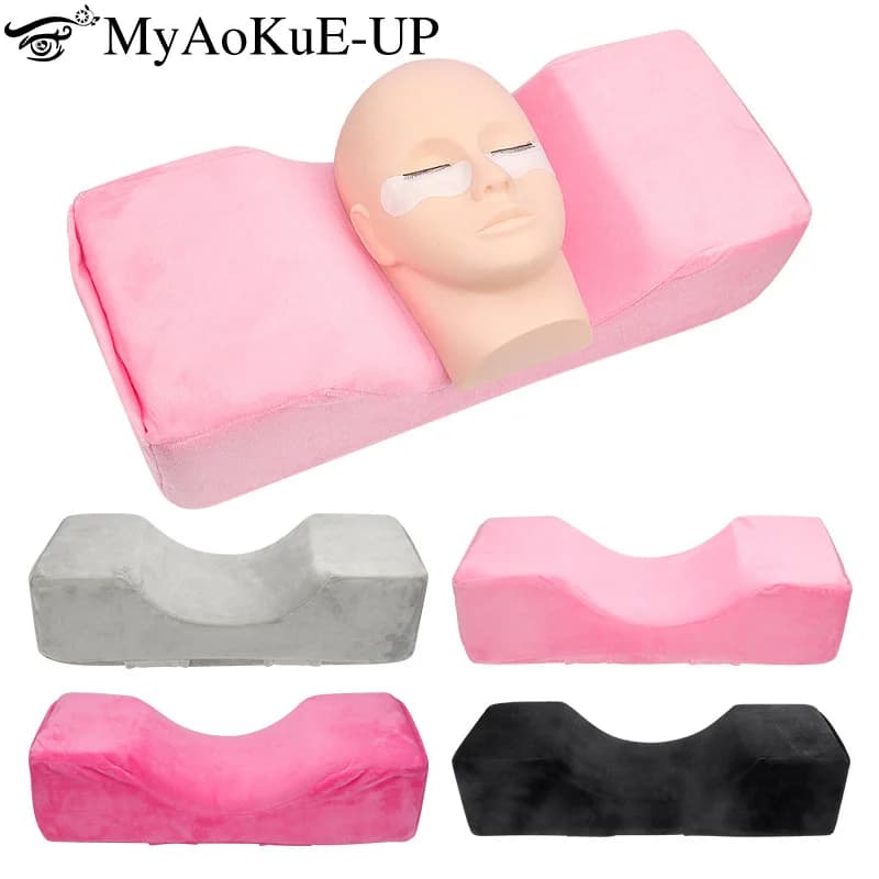 1pc Memory Foam Lash Pillow Shelf Eyelash Extension Support Eyelash graft with professional pocket makeup tools