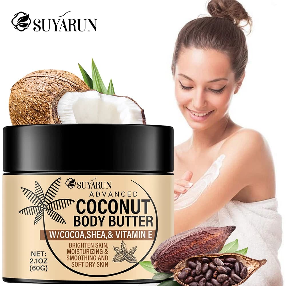SUYARUN Crema idratante profonda per pelli secche, idratazione organica con olio di cocco, assorbimento rapido, nutriente 24 ore.