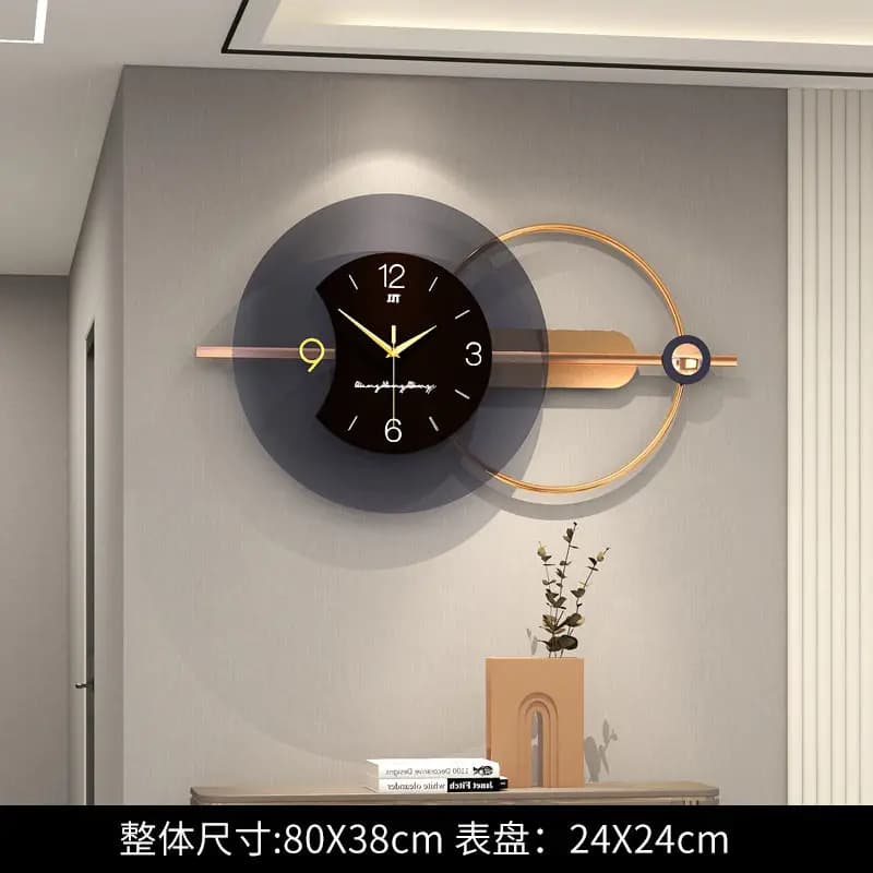 Orologio da Parete di Lusso Leggero, Decorazione Moderna per Soggiorno, Orologio Artistico Semplice e Creativo per Casa e Ristorante