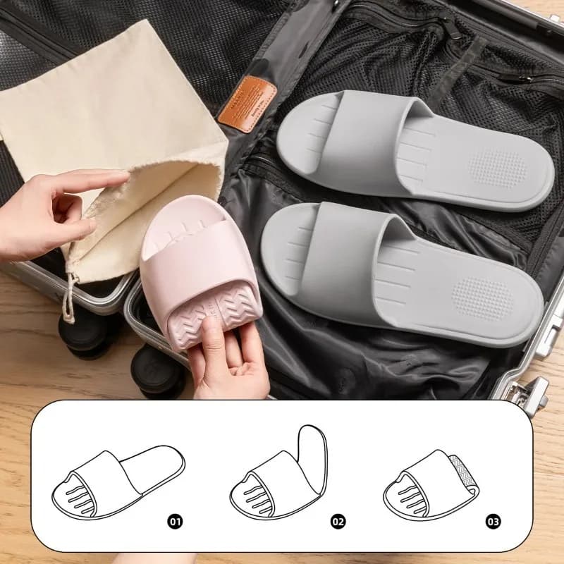 Cheap EVA Slippers easy to fold for interior Comfortable casual slippers read