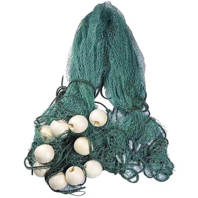 Rete da pesca multifilamento Lawaia con galleggianti pesca in acqua salata rete da traino intrecciata verde scuro con grandi platine in acciaio attrezzatura da pesca