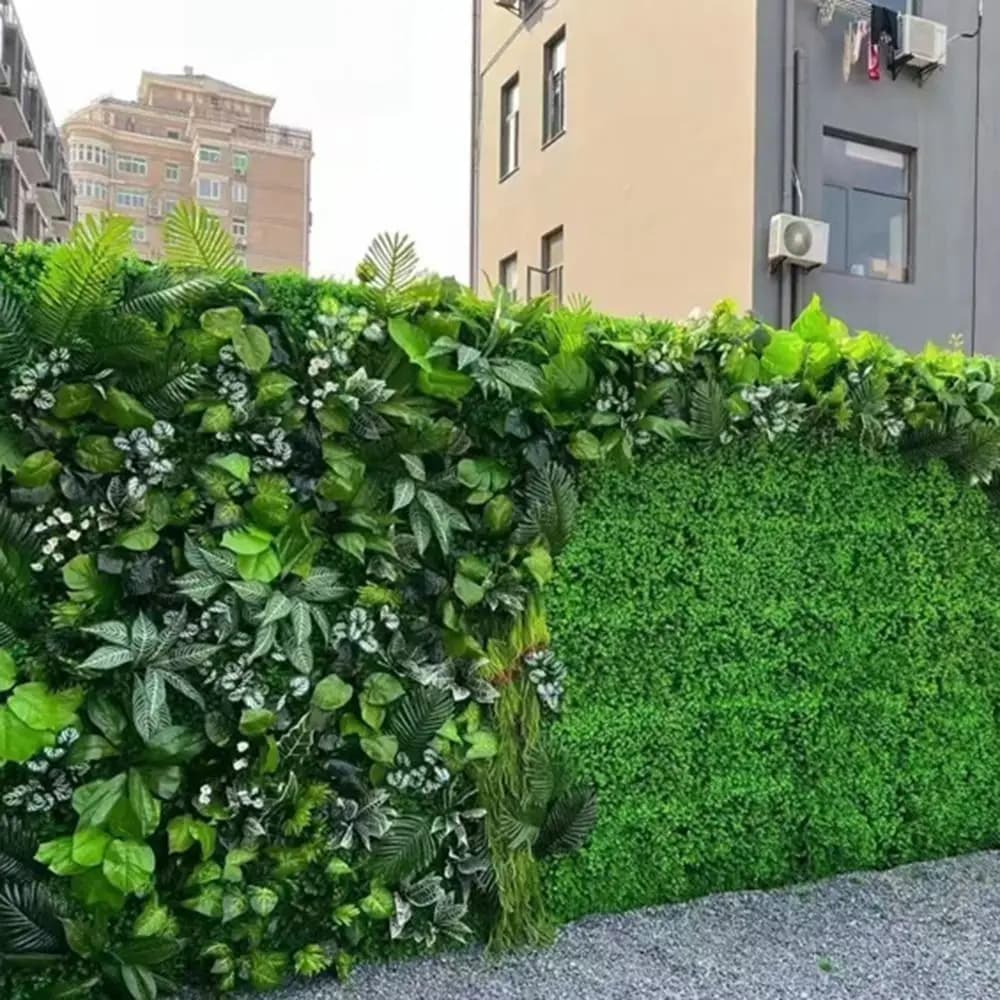Pannello da parete per piante artificiali fai-da-te Fiore Simulazione della vita eterna Foglio di piante d'acero Durevole realistico Tappetino per erba verde finta Matrimonio
