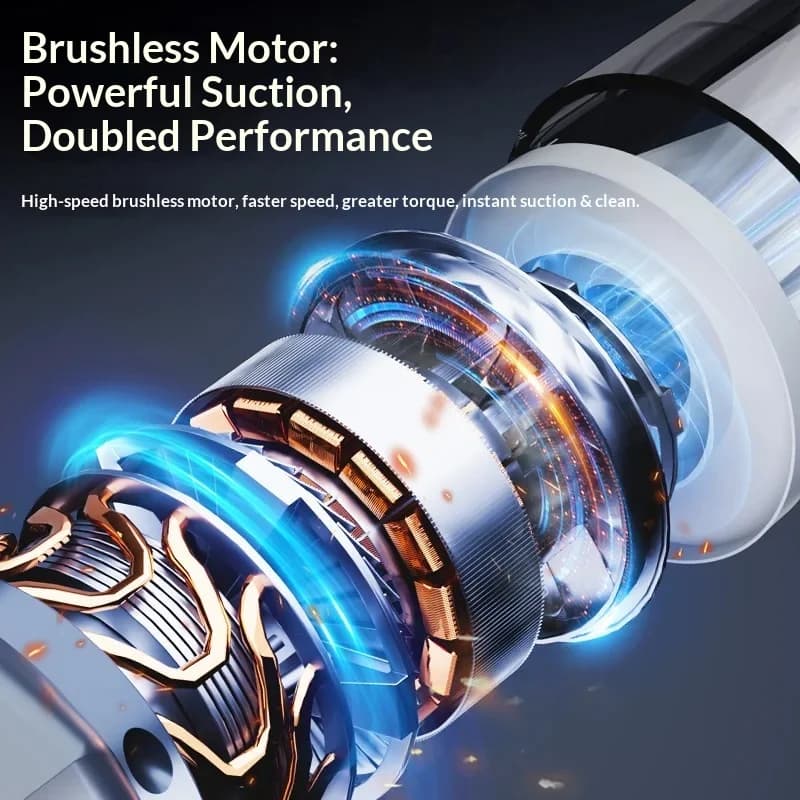 Wireless Brushless High Power Mini Handheld Vacuum Cleaner Dual Use Charging Portable Dust Collector For Car Home