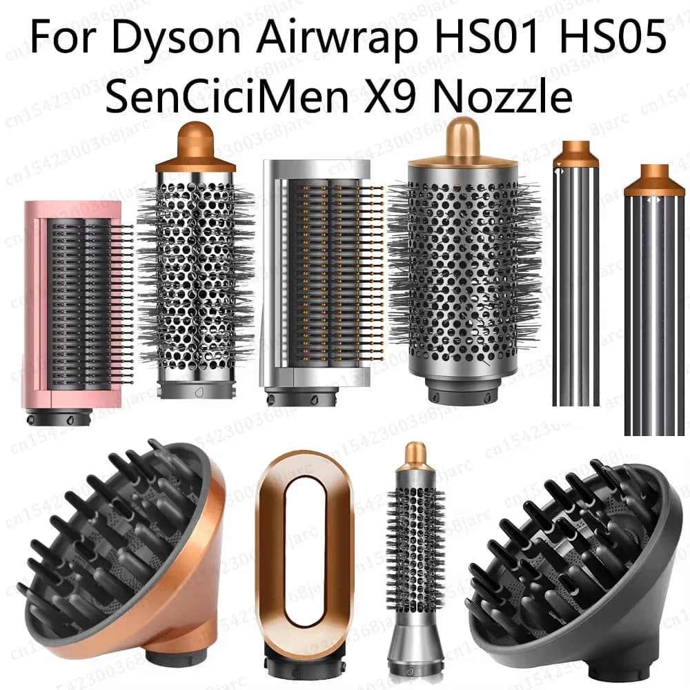 Hairstyler nozzle for Dyson Airwrap HS01 HS05 Sencicimen X9 Hairstyle accessories Multi hair curler Soft and durable smoothing brush