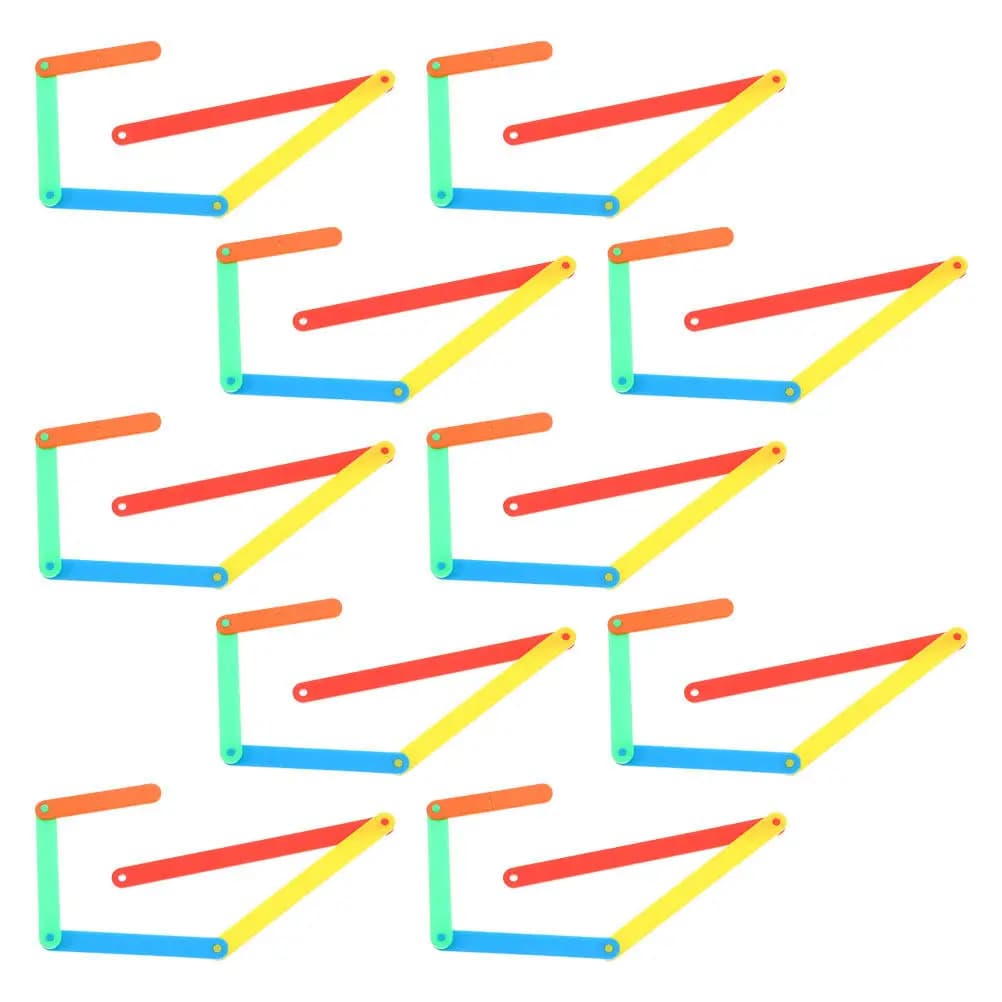 Set of 50 Instruments for the Recognition of Angles, Vivacious Colors, Reusable, for the Mathematics Application for Elementary Students, Class Geometry
