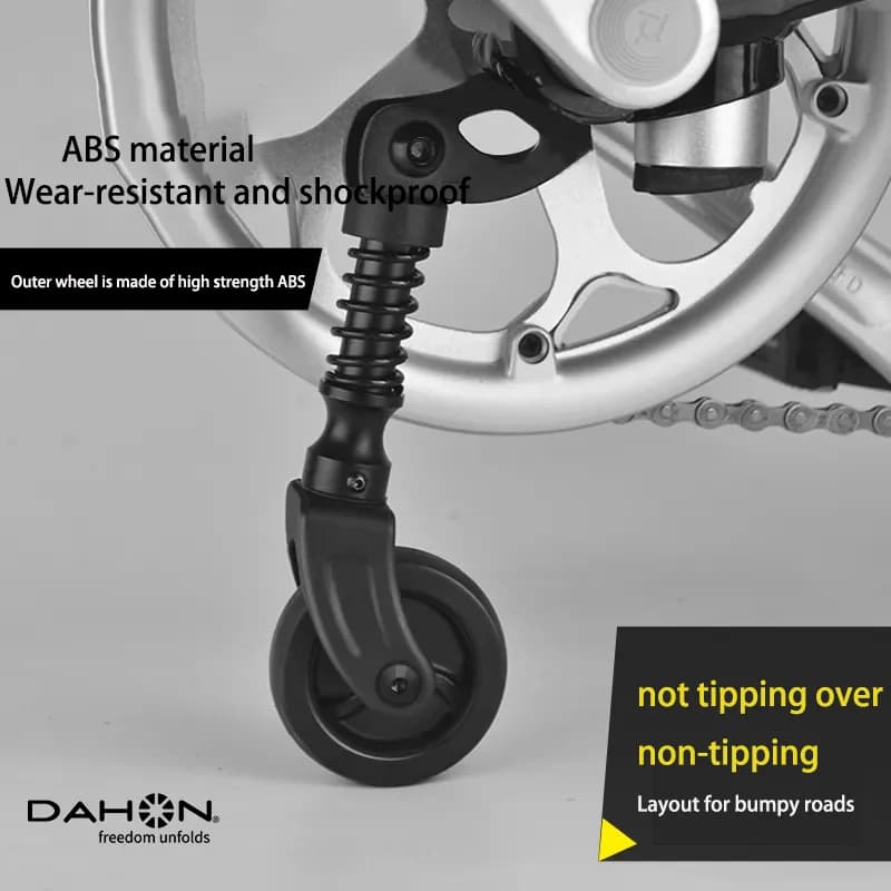 DAHON Supporto per bicicletta Carrello di atterraggio Bicicletta Terza ruota Ruota facile Boost Assist Ruota Push Accessori per biciclette