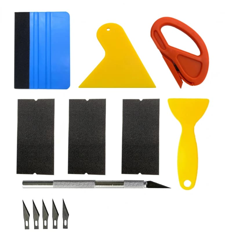 Auto Vinyl Wrap Tool Set Window Tint Kit Rubber Sprinkle Application of Films Wall decal Taglierina Cleaning wiper