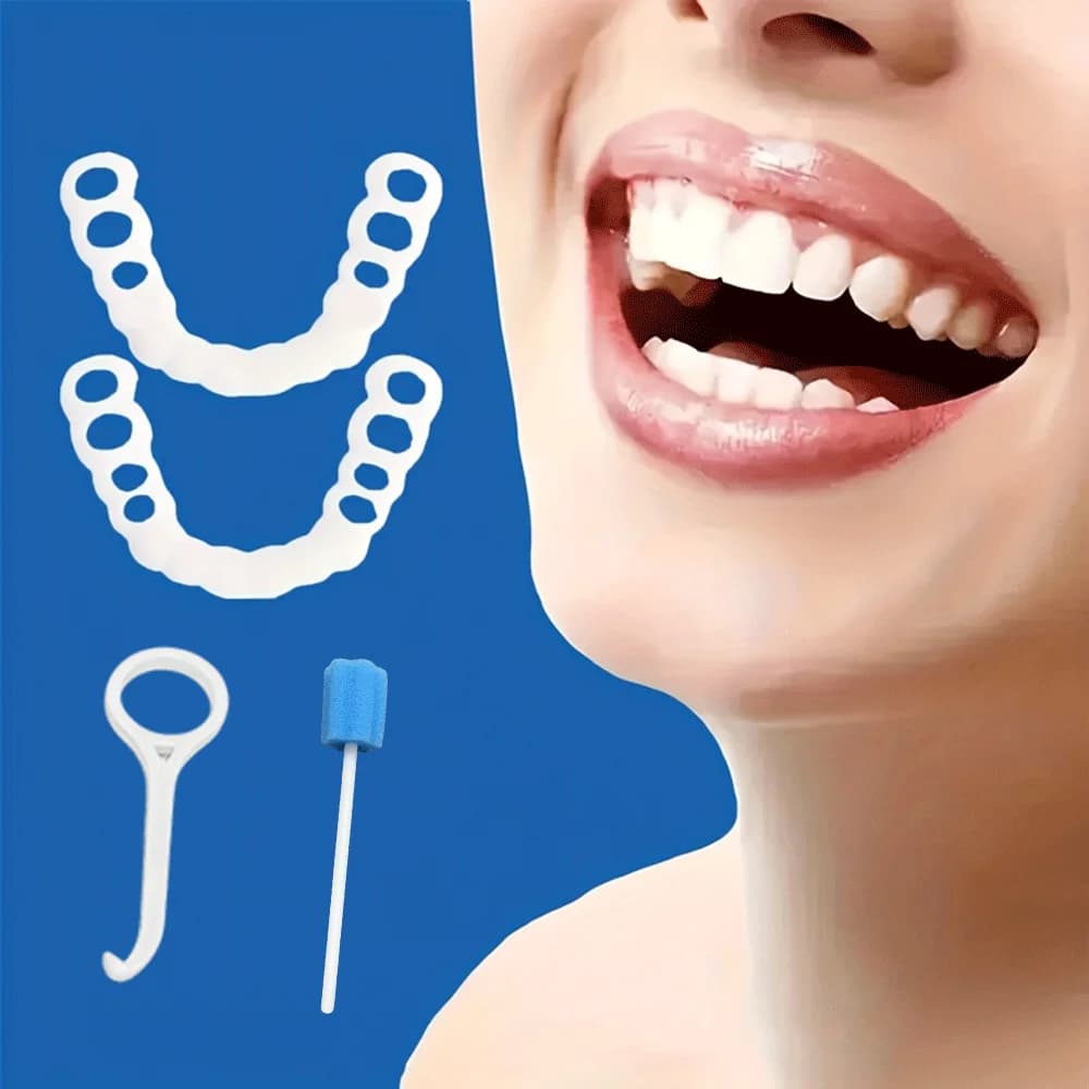 Nuove faccette dentali temporanee sbiancanti, design a incastro senza colla, facili da indossare per la vita quotidiana e le occasioni sociali H2931