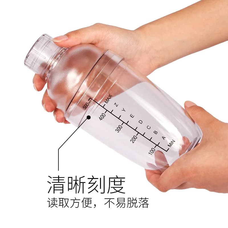 300/500ml Cocktail Shaker Bottle Wine Mixer Drink Tumbler Mixer Jigger con scala Strainer Top Jars strumenti da Bar professionali