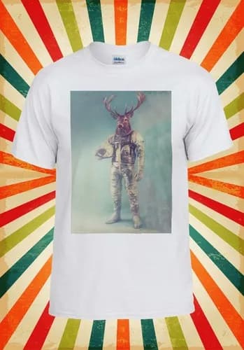 Astronaut Deer Art Space Galaxy Cool Men Women Vest Tank Top Unisex T Shirt 1329