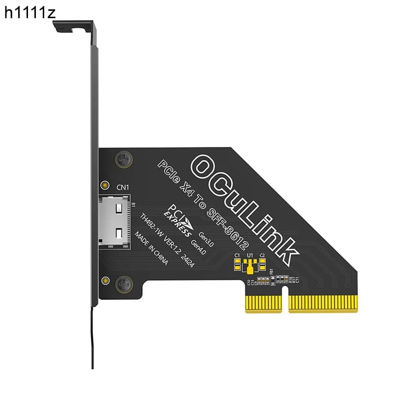 NUOVO PCI Express X4 4.0 a Oculink SFF-8612 Adattatore PCIe 4X a Oculink Scheda di Espansione per U.2 SSD Scheda Grafica Riser per Desktop