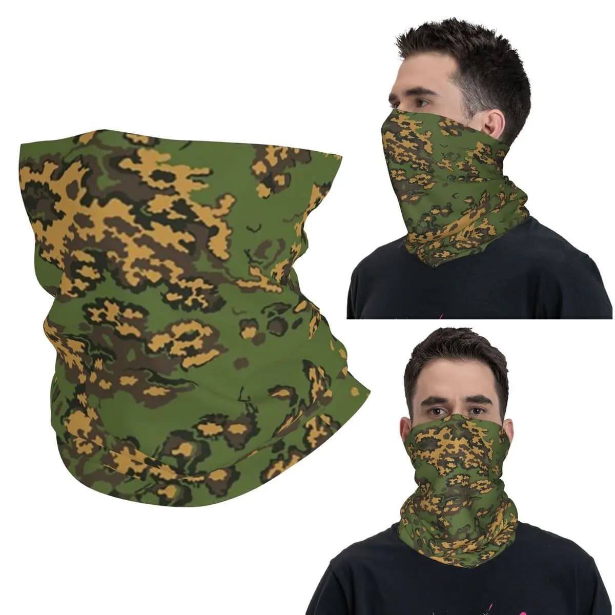 Splintertarn German WW2 Camouflage Army Military Cam Bandana Neck Cover Printed Wrap Scarf Headband Cycling Unisex Adult