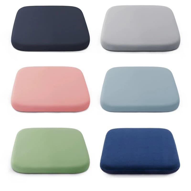 Square chair cushion 40x40 cm Comfortable memory foam seat cushion Anti-slip chair cushion with removable cover for office car JT575