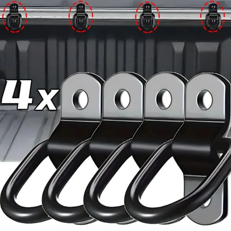 Stainless Steel D-Ring Car Pull Ring Hooks Car Pickup Truck Anchor Pull Rings Floor Trunk Rope Tie Down Rings for Trailers RVs