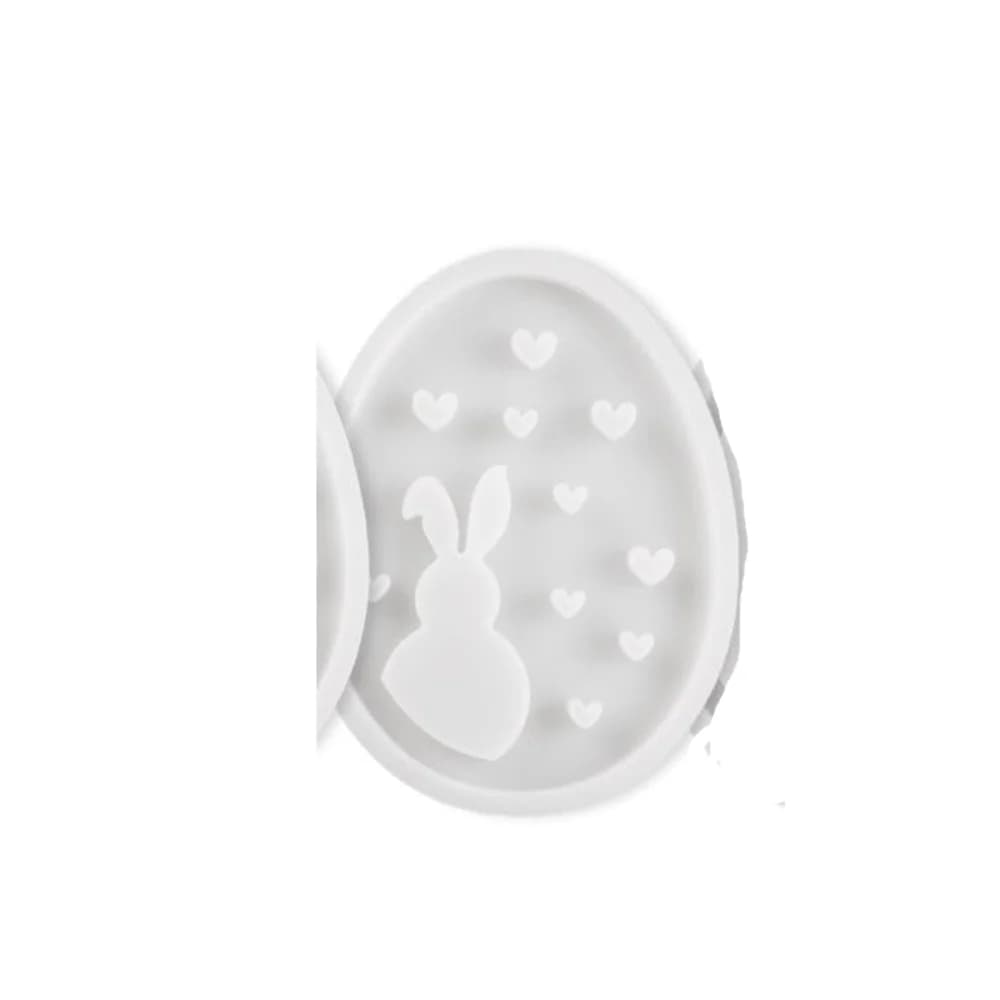 New Silicone Easter Rabbit Lamp Mold Openwork DIY Easter Egg Plaster Mould Bunny Epoxy Resin Mould Easter Decoration