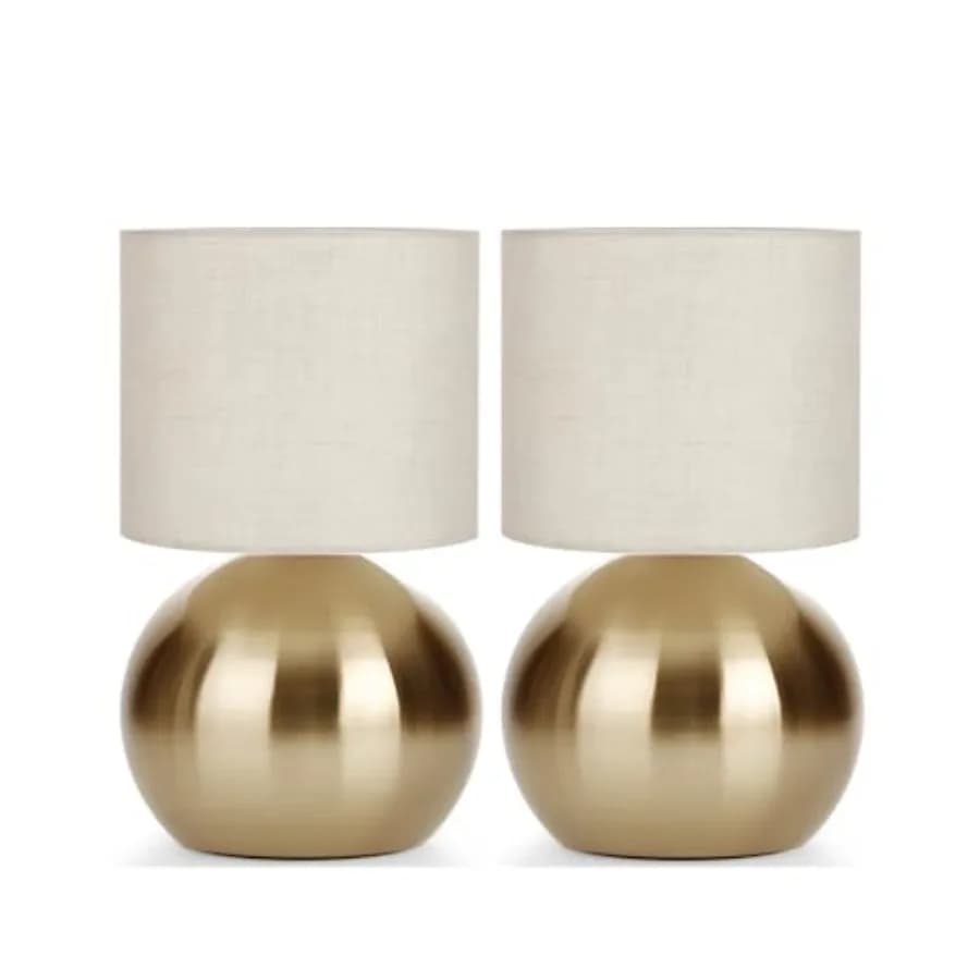 Set di 2 Lampade da Tavolo Moderne, Lampade da Comodino Minimaliste con Interruttore a Pulsante Singolo, Luce da Scrivania da 10,4 Pollici per B