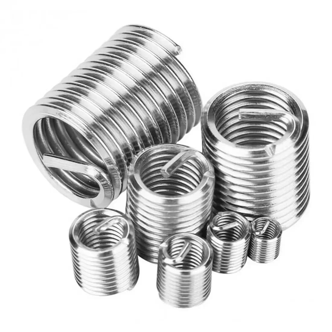 Repair Kit Threads with Filo Metallic 60 Pieces M3 M4 M5 M6 M8 M10 M12, Stainless Steel Spiral Inserts