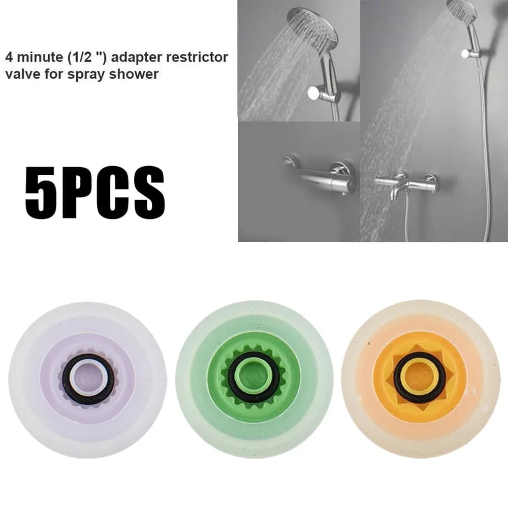 5 pz Doccia Riduttore di Flusso Limitatore Set Risparmio Idrico 4L 6L 7L 9L/min Tubo Limitatore HA Serie Top Spray Doccia