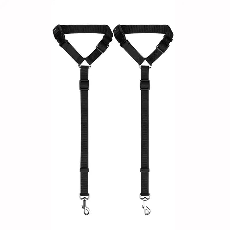 GYTB-Harness Cinture di Sicurezza per Animali Domestici, Cinghia per Sedile Auto, Regolabile per Poggiatesta, in Tessuto di Nylon, Confezione da 2, Cintura di Sicurezza per Cani in Auto