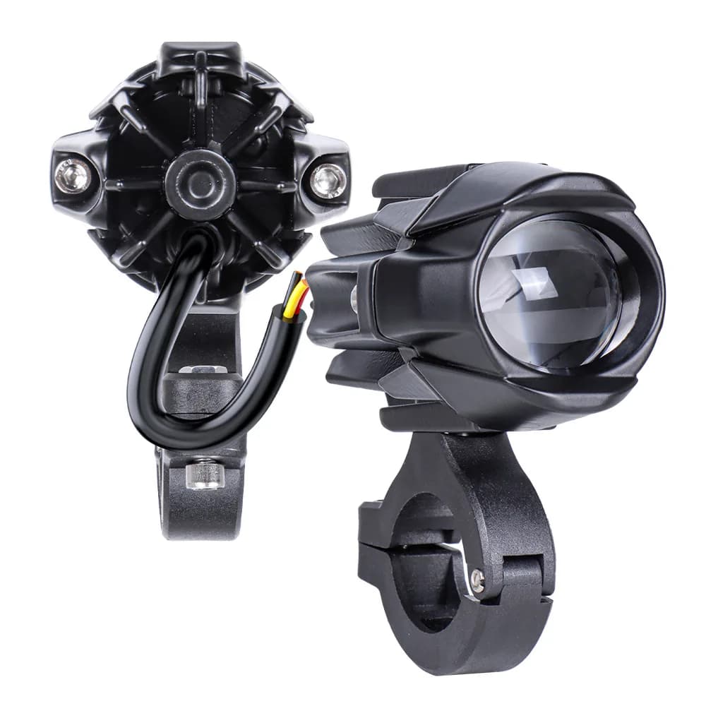 Mini faretto per moto Evidenzia faro LED esterno Faretto bianco e giallo bicolore 15W 1500LM Faro per moto
