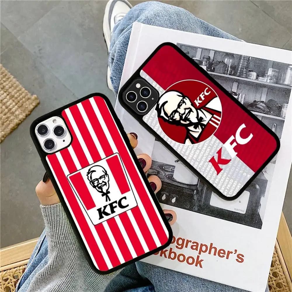 K-Kfc Logo PC+TPU Phone Case For IPhone 17 16 15 14 13 12 11 Pro Max Plus Kawaii Cartoon Cover