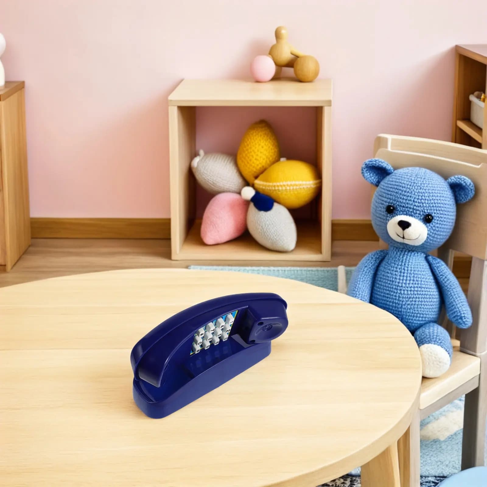Telephone Educational Toy for Children with Interactive Sound Effects, Bookcases of Stories and Songs, Visual Stimulation and Kids Portable Uditive