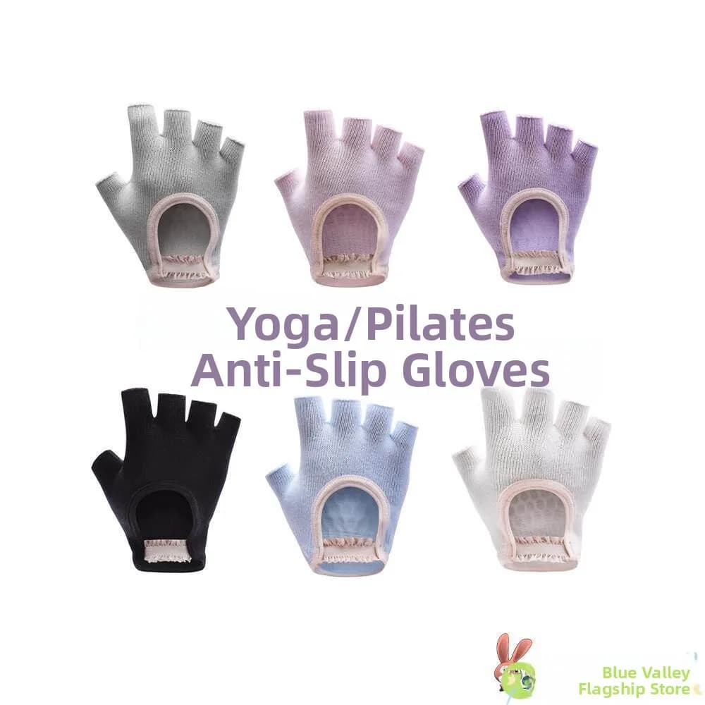 Guanti Speciali per Pilates e Yoga da Donna, Nuovi Guanti Mezze Dita con Dorso Scoperto, Antiscivolo e Resistenti all'Usura, per Fitness e Sollevamento Pesi