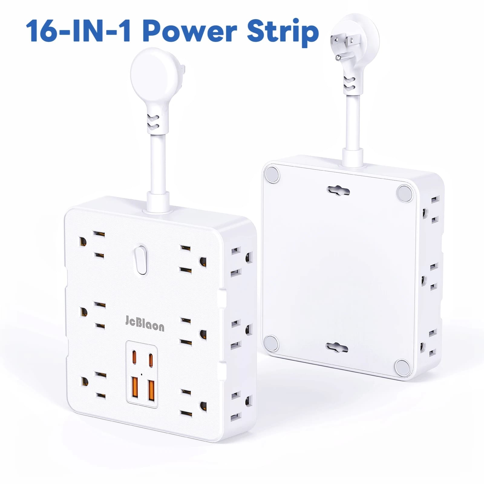 Presa elettrica 1875W 15A Adattatore multiplo 16-IN-1 con prese CA Porte USB Tipo C Smart Wall/Desktop Spina americana