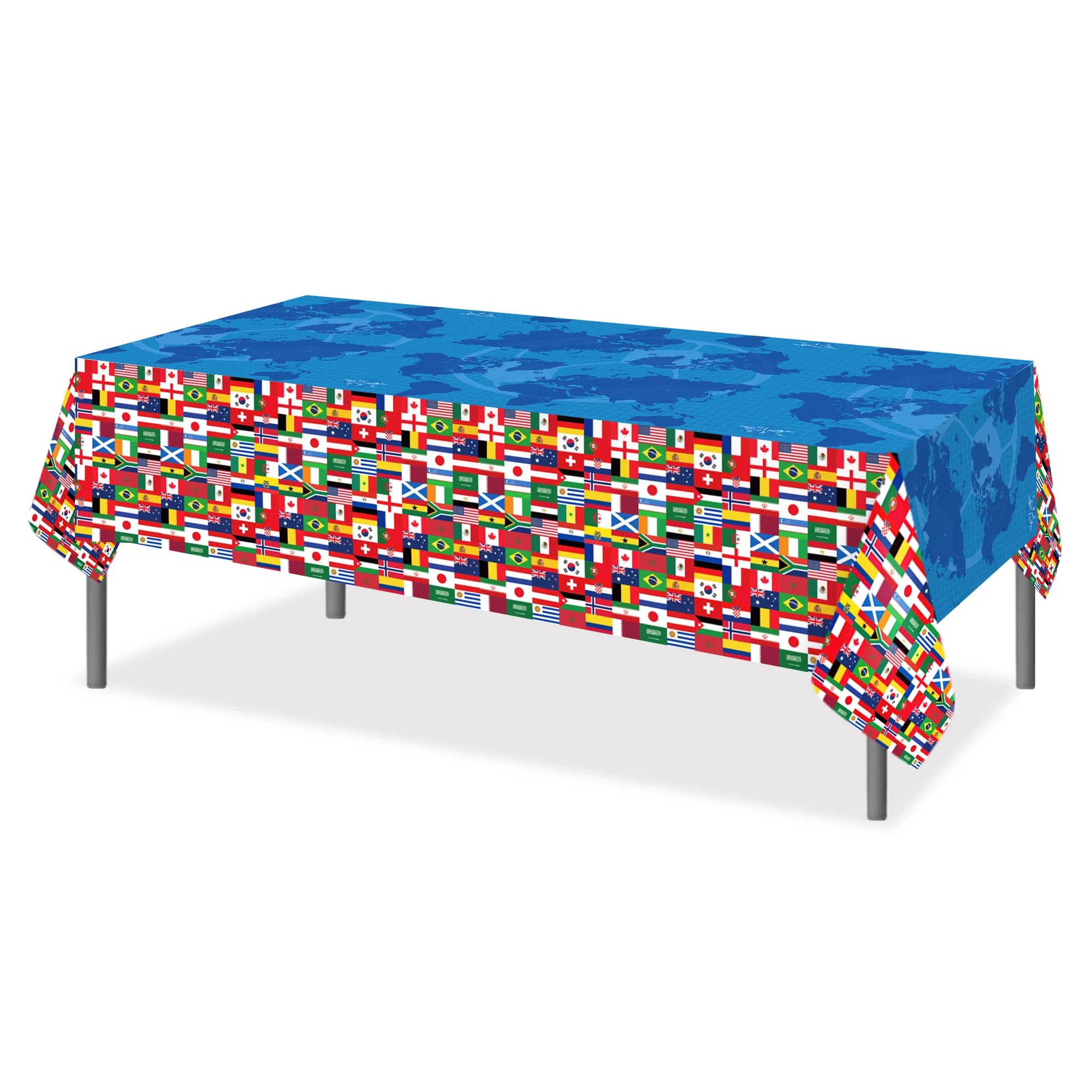 130*220cm World Soccer Football Disposable Tablecloth Birthday Decor Camping Mat Table Cover Celebration Party Supplies
